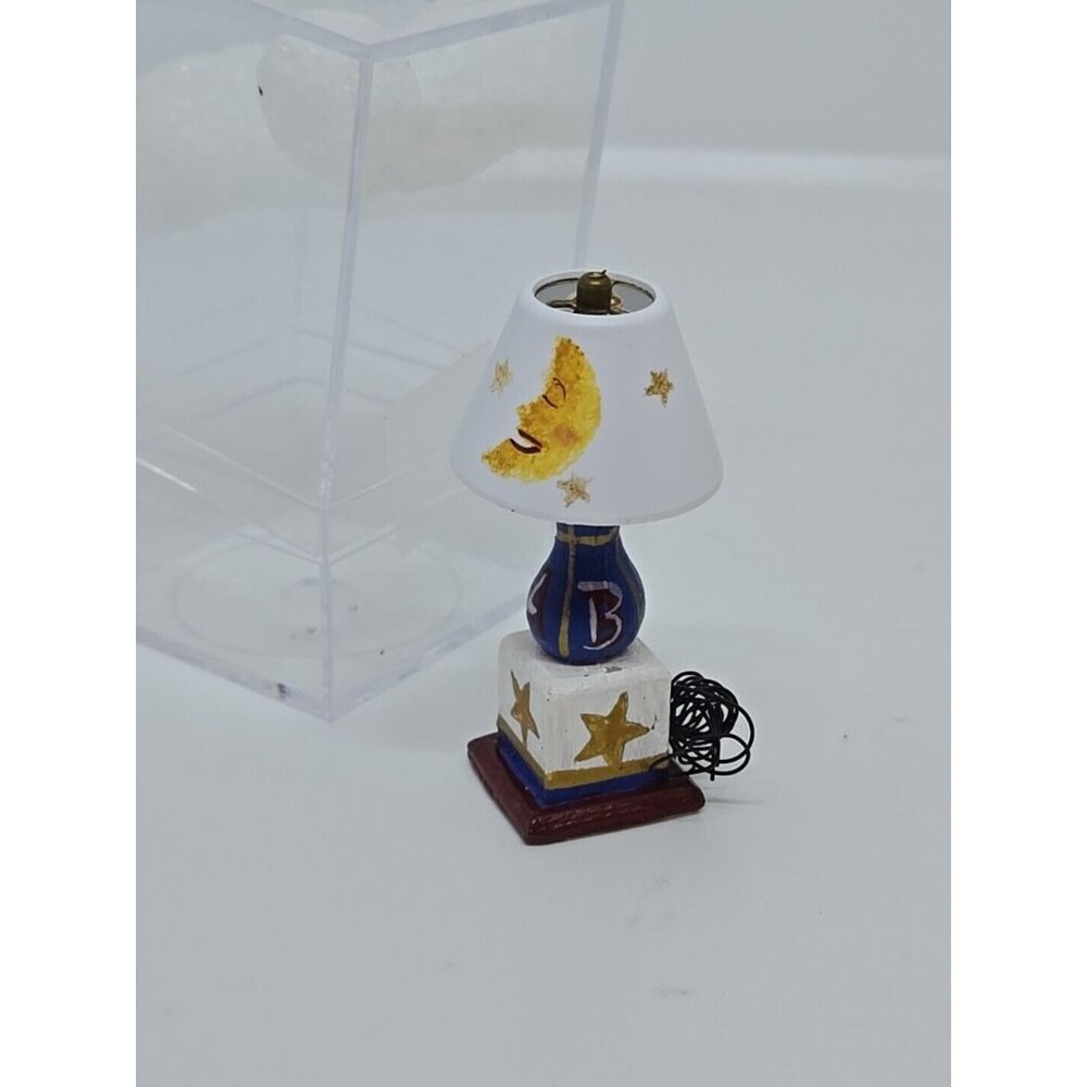 VTG OOAK Sally Dorhman Childs Room Lamp Artisan Dollhouse Miniature Electrified